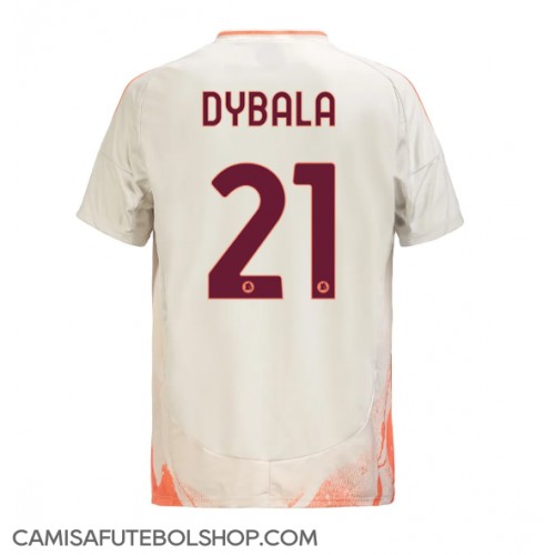 Camisa de time de futebol AS Roma Paulo Dybala #21 Replicas 2º Equipamento 2024-25 Manga Curta